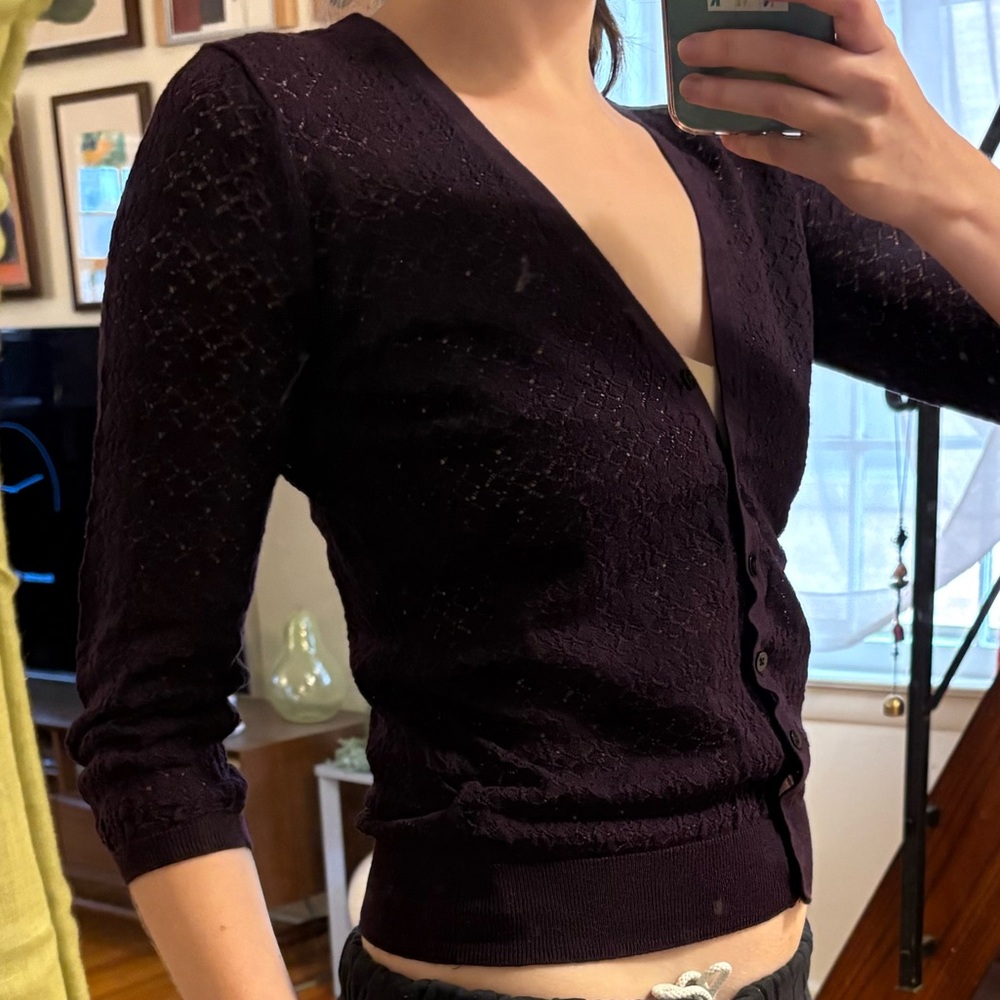 H&M Women's Purple Cardigan Sweater